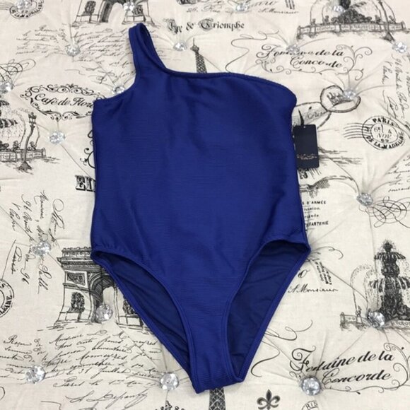 Rachel Rachel Roy Ribbed One-Shoulder Swimsuit - Picture 3 of 7